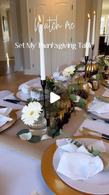 CoHost Christy on Instagram: "Thanksgiving table decor #cohostchristy ⁣ .⁣ .⁣ .⁣ .⁣ .⁣ #autumnvibes #dessert #fall #falldecor #fallvibes #familytime #foodblogger #givethanks #gratefulheart #happythanksgivng #holidays #thankfulgratefulblessed #thanks #thanksgiving #thanksgivingday #thanksgivingdecor #thanksgivingdinner #thanksgivingfood #thanksgivingtable #turkeyday" Thankgiving Setup, Thanksgoving Table, Thanksgiving Decorating Ideas, Crystal Thanksgiving Table, Thankgiving Setup Table, Thanksgiving Set Up, Thanksgiving Table Scape, Thanksgiving Tablescapes Ideas, Fine China Thanksgiving Table