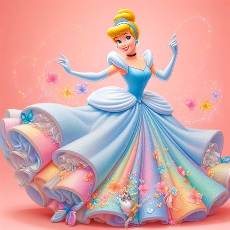 Disney Princess Blanket, Disney Characters Reimagined, Cinderella Cartoon, Cinderella Art, Dibujos Toy Story, Disney Character Art, Disney Princess Outfits, Walt Disney Characters, Disney Cards