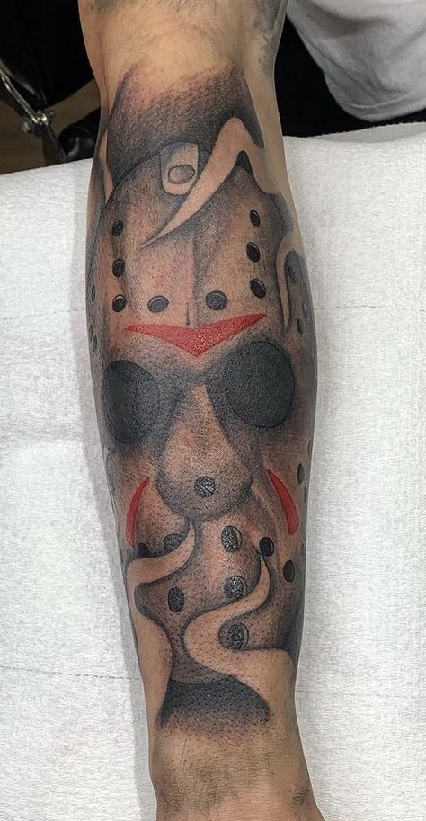 My Story Tattoo Ideas, Scream Forearm Tattoo, Ghostface Forearm Tattoo, Jason Neck Tattoo, Jason Arm Tattoo, $200 Tattoo Ideas For Men, Black And Grey Tattoos Sleeve Men, Scream Mask Tattoo, Ghost Face Tattoo Design