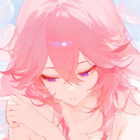 @kywnhnki Profile Picture Anime Cute, Pink Profile Icon, Yae Miko Pfp, Pink Hair Pfp, Pfp Base, Server Pfp, Halloween Profile, Cool Pfps For Discord, Discord Profile