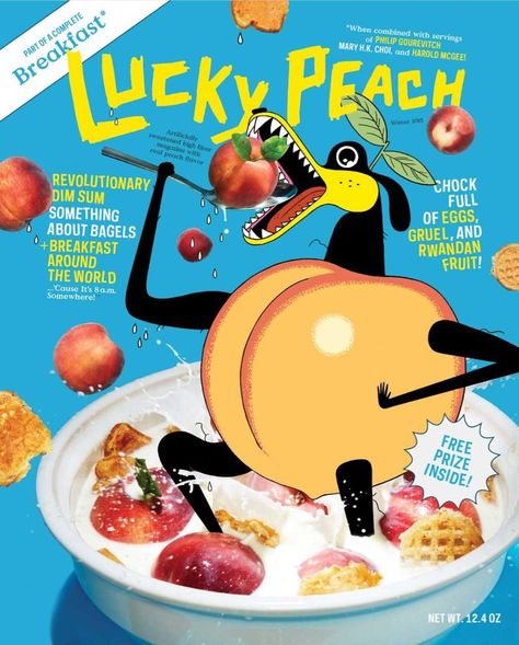 Lucky Peach cover - "Breakfast Issue" Lucky Peach Magazine, Breakfast Around The World, Crispy Roast Potatoes, Lucky Peach, Roasted Potato Recipes, Gastro Pubs, Breakfast Bagel, Roast Potatoes, Fruit Breakfast