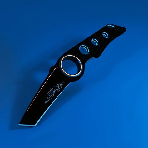 3D model of Gerber remix Knife in cyberpunk style, made with Blender. Cyberpunk Knife, Cyberpunk Fashion, Cyberpunk Style, Cyberpunk