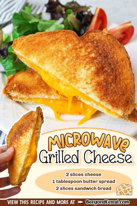 Making grilled cheese sandwiches in the microwave is a fun way to get a gooey cheese center in half the time. With golden crisp bread and gooey melty cheese this grilled cheese sandwich recipe is the best for a fast and easy lunch idea! It's so easy my kid can make it too! Toaster Grilled Cheese, Easy Microwave Lunch Ideas, Microwave Grilled Cheese, Grilled Cheese In Toaster, Rainbow Grilled Cheese, Ham And Cheese Toastie, Grilled Cheese Sandwich Recipe, Easy Lunch Idea, Sandwich Spreads