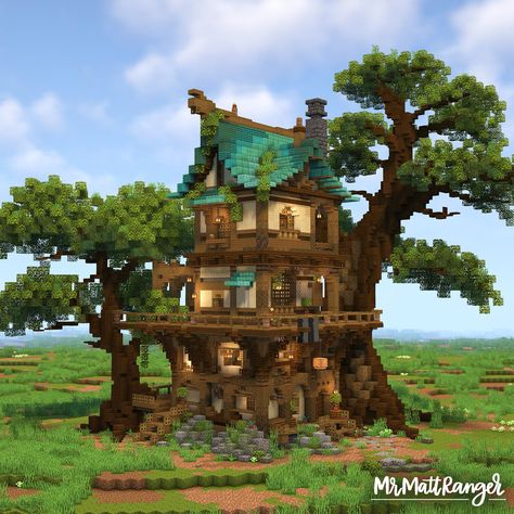 X Minecraft Hobbit Hole, Minecraft Tree, Minecraft Plans, Hobbit Hole, Minecraft House Designs, Minecraft House, Farm Design, Minecraft Building, Minecraft Ideas