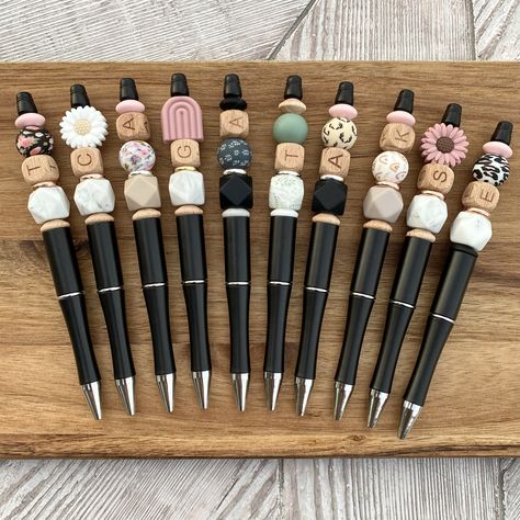 Beadable Pen Ideas, Bead Pens, Personalized Pens, Business Pens, Pen Ideas, Office Supplies Gift, Cute Gift Ideas, Beadable Pens, Pen Craft