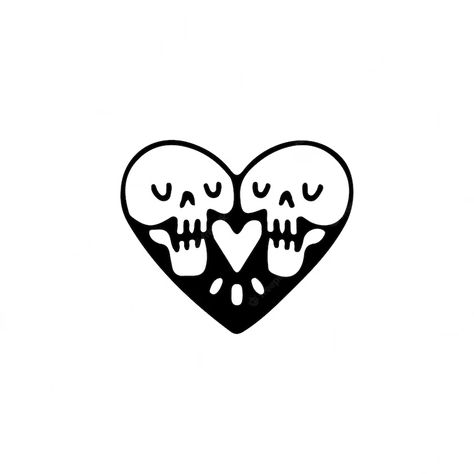 Heart Shape Illustration, Shape Illustration, Heart Illustration, Skull Illustration, Skull Sticker, Apparel Merchandising, Tiny Tattoos, Dia De Muertos, Heart Shape