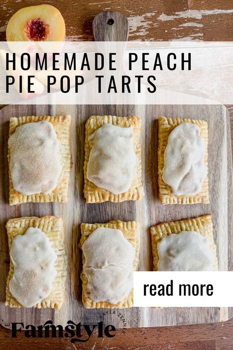 Homemade Peach Pop Tarts have a flaky pastry filled with peach pie filling, iced with a maple glaze. This copycat recipe is SO much better than the store-bought version! Fall-Inspired Peach Pop-Tarts|Simple Peach Pie Pop-Tarts|Homemade Peach Pop-Tart Recipe|Sweet Peach Pie Pop-Tarts|Fall Peach Dessert Ideas|Homemade Fall Pop-Tarts|Peach Pie Pastry Treats|Autumn Peach Pie Recipes|Peach-Filled Pop-Tarts|Seasonal Peach Pop-Tarts|Autumn Peach Pop-Tarts|Best Homemade Peach Pop-Tarts|Homemade Pop-Tart Homemade Peach Pie, Homemade Pop Tarts, Poptart Recipe, Brown Sugar Butter, Cozy Fall Recipes, Ice Cold Water, Peach Pie Recipes, Peach Pie Filling, Butter Cinnamon