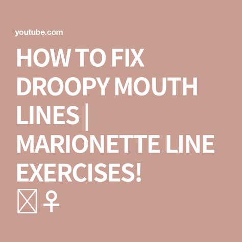 HOW TO FIX DROOPY MOUTH LINES | MARIONETTE LINE EXERCISES! 🏋️‍♀️ Chin Exercises, Marionette Lines, Daily Exercises, Face Exercises, Face Yoga, Beauty Must Haves, Daily Workout, Cool Eyes, Beauty Secrets