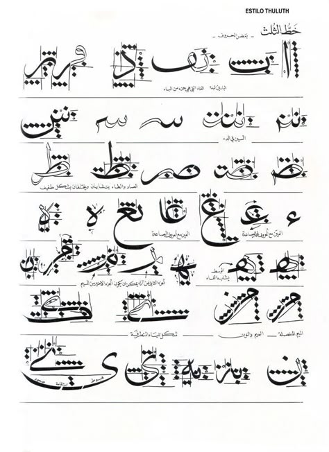 Thuluth Calligraphy Letters, Thuluth Calligraphy, Basic Calligraphy, Arabic Calligraphy Fonts, Urdu Calligraphy, Persian Calligraphy Art, Calligraphy Lessons, Arabic Calligraphy Painting, Calligraphy Tutorial