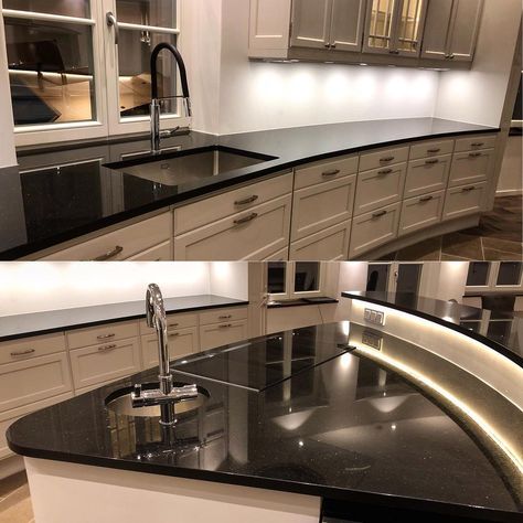 Marmi Futerno on Instagram: “Star Galaxy granite worktop and kitchen island, produced and installed by @marmi_futerno ✨😊 #bänkskiva #marmifuterno #marmorskiva…” Galaxy Granite Kitchen, Galaxy Granite, Star Galaxy, Granite Countertops Kitchen, Granite Kitchen, Work Tops, Kitchen Countertops, Kitchen Island, Countertops