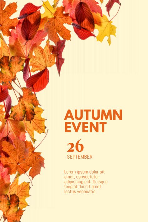 Autumn harvest event flyer social media post template Autumn Poster Design, Autumn Graphic Design, Fall Graphic Design, Fall Invitations, Art Festival Poster, Christmas Promo, Autumn Poster, Autumn Invitations, Flyers Design