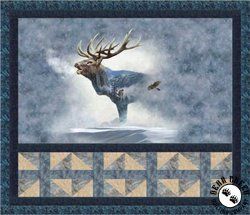 Call Of The Wild Free Quilt Pattern by Hoffman Fabrics Yellowstone Quilts, Flag Quilts, Panel Quilting, Quilting Panels, Mountain Quilt, Deer Quilt, Wildlife Quilts, Quilt Panels, Panel Quilt Patterns