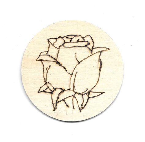 Burn #5 I picked a 'simpler' picture of a rose, not nearly as much detail in this one, and had figured out a couple of things about the wood burning tool! More practice! Rose Step By Step, Burning Rose, Rose Patterns, Wood Burning Tool, Simple Rose, Rose Drawing, Wood Burning Art, Pyrography, Rose Pattern