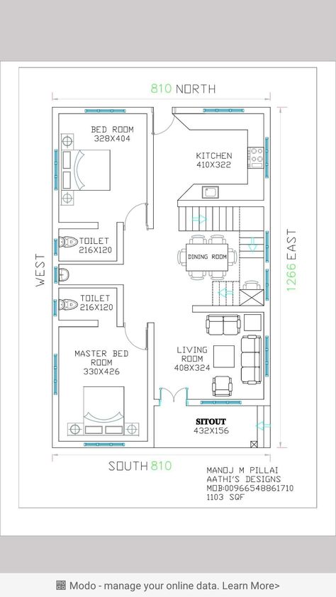 Dream house Bungalow Plan, 20x30 House Plans, West Facing House, 30x40 House Plans, 2bhk House Plan, House Image, Indian House Plans, Building House Plans Designs, Duplex House Plans