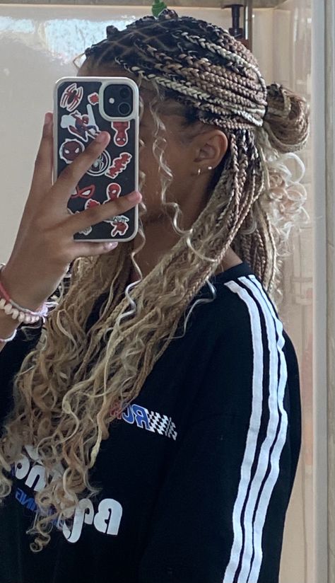 Blonde Box Braids, Braid Inspiration, Bohemian Braids, Goddess Braids Hairstyles, Blonde Braids, Box Braids Hairstyles For Black Women, Braids Hairstyles Pictures, Cute Box Braids Hairstyles, Protective Hairstyles Braids