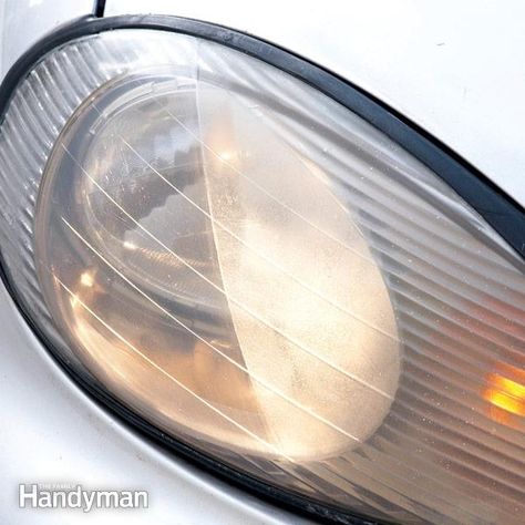 Clear up a cloudy headlight lens with a special polish kit. We also tell you how to evaluate it in case you have to replace it. Cleaning Headlights On Car, Clean Headlights, Cloudy Headlights, Best Headlights, Headlight Restoration Kit, How To Clean Headlights, Headlight Restoration, Car Fix, Headlight Lens