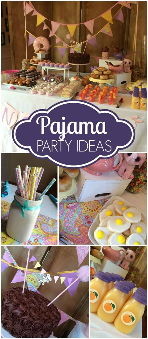 What fun ideas for a birthday party sleepover! My girls would love this fun idea. Pyjama Party Ideas, Pajama Party Kids, Pajama Party Ideas, Birthday Party Sleepover, Pajama Birthday Parties, Pyjamas Party, Party Sleepover, Birthday Sleepover, Pijama Party