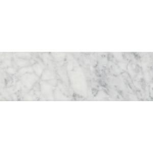 MSI Carrara White 6 in. x 12 in. Polished Marble Floor and Wall Tile (5 sq. ft. / case)-TCARWHT612P - The Home Depot Marble Subway Tiles, White Marble Floor, Rectangle Tiles, Marble Wall Tiles, Honed Marble, Slate Flooring, White Floors, Mosaic Flooring, House Tiles