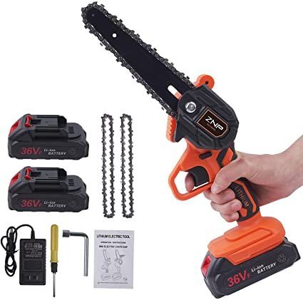 Small Chainsaw, Power Chain, Battery Powered Chainsaw, Wood Saw, Tree Limbs, Mini Chainsaw, Cordless Chainsaw, Electric Chainsaw, Electric Saw