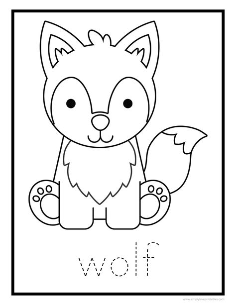 Cute Fox Coloring Pages, Wolf Coloring Pages, Fox Coloring Pages, Love Printables, Wolf Craft, Bratz Coloring, Wolf Animal, Preschool Colors, Sorting Games