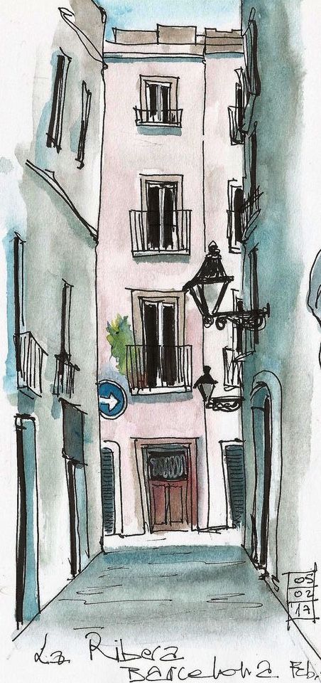 Watercolor Architecture, Architecture Drawing Art, Urban Sketchers, Pen And Watercolor, Urban Sketching, Watercolor Sketch, Architecture Sketch, Painting Art Projects, الرسومات اللطيفة