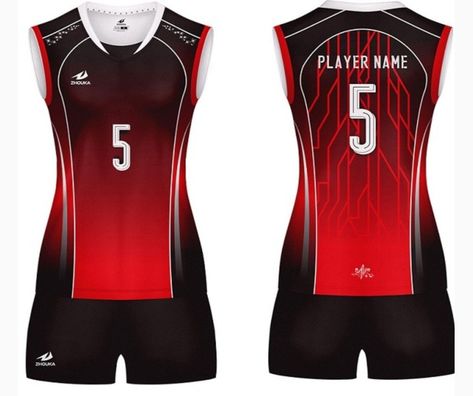 Volleyball Uniforms Design Women, Volleyball Uniforms Design, Volleyball Tshirt Designs, Volleyball Kit, Volleyball Jersey Design, Volleyball Uniform, Baseball Jacket Outfit, Red Uniform, Volleyball Jersey