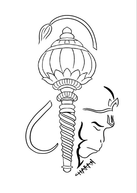 Dm for customised designs Murugan Outline Drawing, Hanuman Outline Images, Hanuman Tattoo Design Art, Hanuman Outline, Hanuman Ji Tattoo Design, Hanuman Ji Art, Hanuman Ji Tattoo, Hanuman Vector, Tanjore Sketches