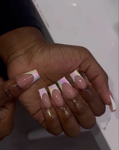 By @theenailartiste French Tips, Girls Nails, Nail Inspo, Multi Color, Instagram Photos, Photo And Video, Instagram Photo, Nails, Instagram