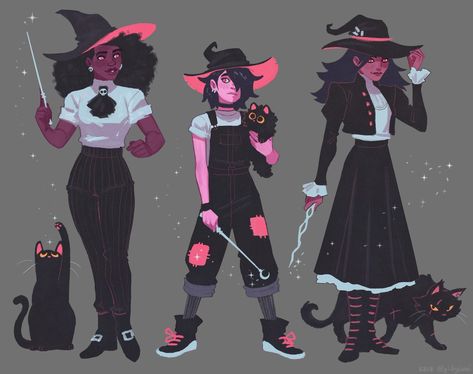 Witch Drawing, Witch Characters, Anime Witch, Witch Design, Art Mignon, Modern Witch, Witch Art, Poses References, Character Design References