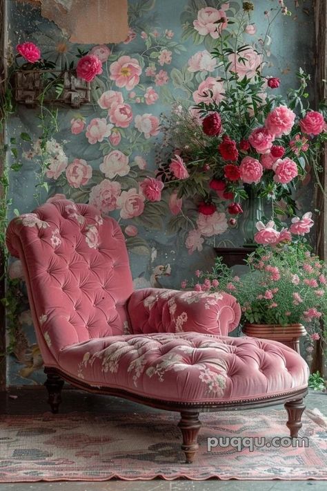 Grandma Cottage, Shabby Chic Interior Design, Romantic Interior, Shabby Chic Decor Bedroom, Colour Themes, Vintage Decorations, Colorful Apartment, Shabby Chic Clothes, Chic Bedroom Decor