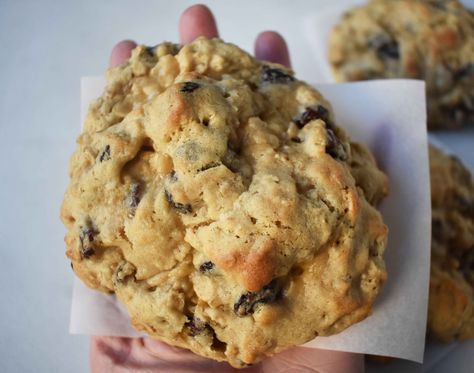 Copycat  Levain Bakery Oatmeal Raisin Cookies Levain Cookie Recipe, Best Oatmeal Raisin Cookies, Levain Cookies, Peanut Butter Chip Cookies, City Bakery, Bakery Chocolate Chip Cookies, Modern Honey, Best Oatmeal Cookies, Raisin Cookie