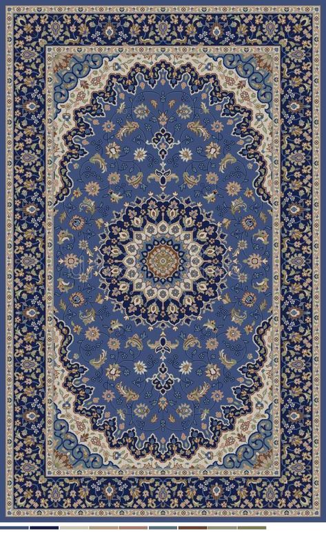 Persian carpet design edited in blue beige and dark navy with border vector illustration Persian Rug Illustration, Arabic Carpet, Carpet Illustration, Islamic Ornament, Mohawk Carpet, Kaws Wallpaper, Blue Aesthetic Dark, Border Vector, Chinese New Year 2020