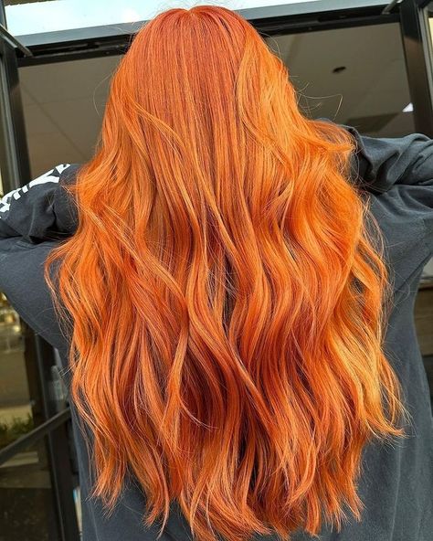 Matrix | KEEP ME COPPER 🧡 @bymadisonfrances created this breathtaking color for her client and we are living for it 🙌! With bright & bold copper… | Instagram Orange And Copper Hair, Fun Copper Hair, Bright Red Copper Hair, Bright Copper Hair Color, Blorange Hair Copper, Bright Ginger Hair, Bright Orange Red Hair, Vibrant Copper Hair, Orange Hair Bright