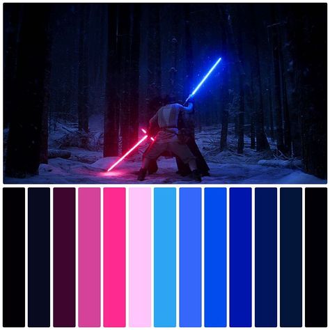 Color Film Collection on Instagram: “Star Wars: The Force Awakens” Beat Board, Lighting Theory, Color In Film, Movie Color Palette, Star Wars Colors, Film Collection, Cinema Colours, Star Wars The Force Awakens, The Force Awakens