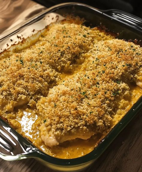 Melt in Your Mouth Chicken Bake Recipe - Chicken With Sour Cream, Chicken Bake Recipe, Mouth Chicken, Italian Bread Crumbs, Melt In Your Mouth Chicken, Sauteed Onions, Atkins Recipes, Chicken Bake, Italian Bread