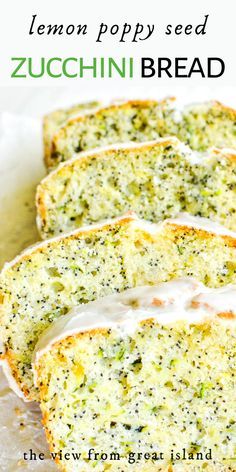 Lemon Poppy Seed Zucchini Bread, Zucchini Recipes Dessert, Lemon Zucchini Bread, Best Zucchini Bread, Lemon Zucchini, Lemon Poppy Seed, Easy Zucchini, Lemon Poppy, Zucchini Bread Recipes