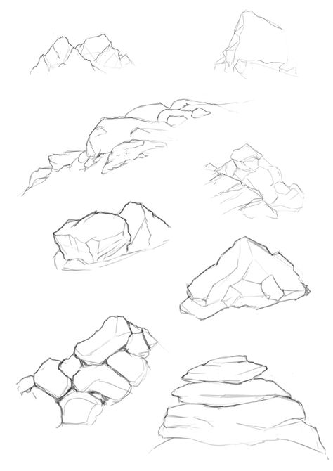 Drawing Cliffs, Cliffs Tattoo, Industrial Drawing, Rocks And Mountains, Drawing Mountains, Sketch Nature, Draw Clothes, Rock Cliff, Drawing Rocks