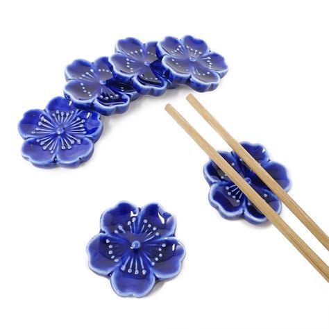 PRICES MAY VARY. Package includes: 6pcs ceramic chopstick holders Diameter: 4.6cm/1.8inch; Height: 0.8cm/0.3inch Made of quality ceramic and painted beautifully, easy to clean Suitable for holding chopsticks, forks, spoons, knives, paint brushes and more A good housewarming gift for your loved ones Material: ceramic  Diameter: 4.6cm/1.8inch  Height: 0.8cm/0.3inch   Package includes:  6pcs ceramic chopstick holders   This is the kind of thing that improves the quality of life   Suitable for holdi Cherry Blossom Ceramic, Holding Chopsticks, Chopstick Holders, Chopsticks Rest, Taco Holders, Functional Ceramics, Pottery Inspo, Best Housewarming Gifts, Ceramic Spoon Rest