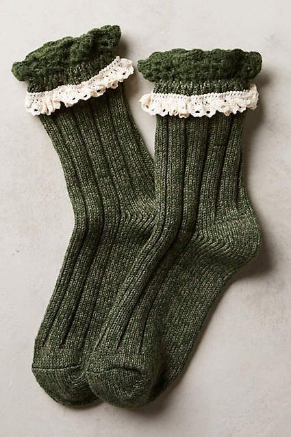 ruffle lace knit socks. Casual Fashion Trends, The Cardigans, Winter Treats, Sock It To Me, Cozy Socks, Cozy Autumn, Mode Inspo, Cute Socks, Shoes Socks