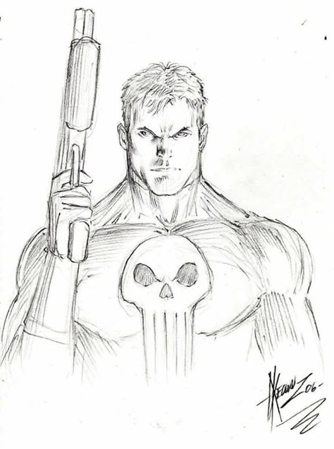 The Punisher by Dale Keown #DaleKeown #Punisher #FrankCastle #Riker'sIslandPrison #USMC #HeroesforHire Punisher Art, Dc Tattoo, Marvel Art Drawings, Comic Art Sketch, Punisher Marvel, Pencil Sketch Images, Marvel Daredevil, The Punisher, Artist Sketches