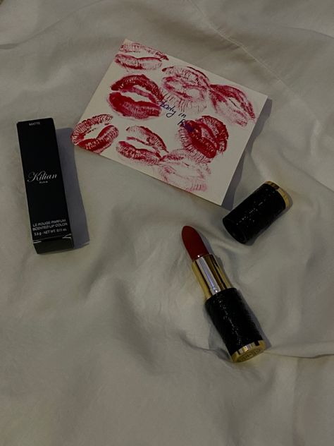 #aesthetic #lipstick #kilian #red Lipstick Stain Aesthetic, Brookie Pie, Ada Aesthetic, Red Aestethic, Aesthetic Lipstick, Lipstick Aesthetic, Red Coquette, Red Aesthetics, Red Lip Makeup