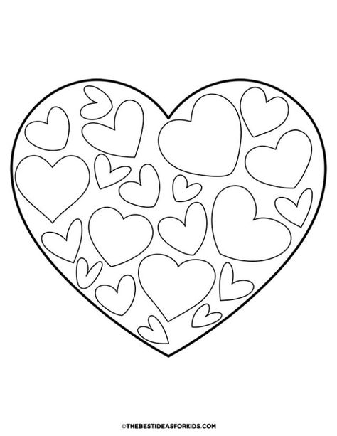 heart design coloring page Embroidery Hearts, Heart Coloring Pages, Heart Printable, Valentine Cards Handmade, Valentines Day Activities, Heart Crafts, Handmade Valentine, Simple Valentine, Valentine Day Crafts