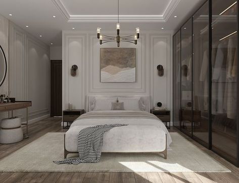 NEOCLASSICAL BEDROOM Neoclassic Bedroom Design, Neoclassical Bedroom, Neoclassical Interior, Neoclassical, Bedroom Design, Home And Family, Blouses, Interior Design, Bedroom