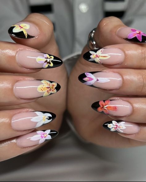 Short Nails Vacation, Orchid Nails, Nail Goals, Gymwear Outfits, Summer Acrylic, Tropical Nails, Cuticle Care, Nail Stuff, Vacation Nails