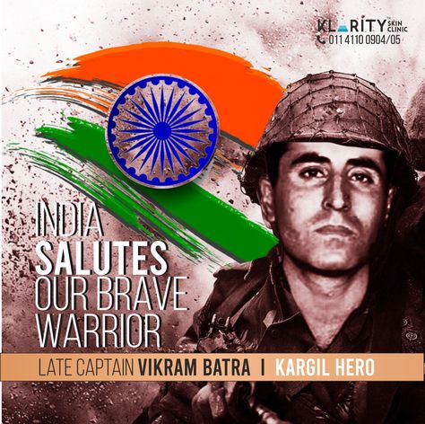 Team Klarity pays tribute to Captain Vikram Batra who attained martyrdom 21 years ago today while fighting Pakistani forces during the Kargil war in 1999.He immortalized himself by turning an ad’s tagline “Yeh dil maange more” into an iconic war cry while showcasing the enemy’s  machine guns he had captured in his first gallant exploits in the Kargil #kargilwar1999 #yehdilmaangemore #captainvikrambatra #captainvikrambatra #21yearsago #paramveerchakra #balidandivas #jaihind #tributeandsalute Captain Vikram Batra Wallpaper, Vikram Batra Drawing, Kargil Warriors, Captain Vikram Batra, Vikram Batra, Selfish Quotes, Army Wallpapers, Jay Jagannath, Historical India