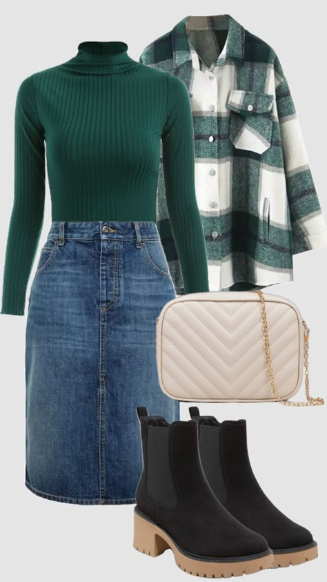 #fallfashion #casualoutfit #modestfashion #modesty #shacketoutfits #falloutfit #boots #skirt #fallaesthetic #outfitinspiration #modest #winteroutfit Looks Total Jeans, Stella Fashion, Modest Fall Outfits, Boots Skirt, Modest Winter Outfits, Modest Casual Outfits, Modesty Outfits, Cute Modest Outfits, Modest Fashion Outfits