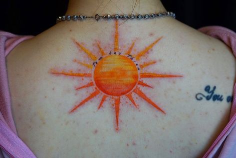 Sun Tattoo Ideas: 30+ Examples, Meaning & Top Designs - 100 Tattoos Sun Tattoo Ideas, Top Of Shoulder Tattoo, Shine Tattoo, Shooting Star Tattoo, Moon Sun Tattoo, Design Your Own Tattoo, Sun Tattoo Designs, 100 Tattoo, Tattoo Now