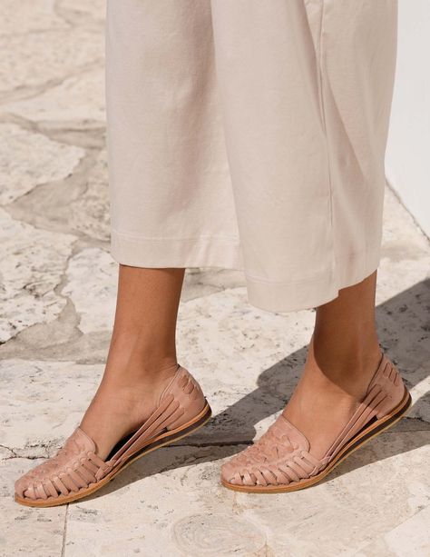 The 12 Prettiest Summer Pieces Under $100 That We’re Currently Lusting After — The Candidly Mom Clothes, Staple Shoes, Woven Leather Sandals, Huarache Sandals, Ethical Fashion Brands, Cruelty Free Brands, Leg Work, Desert Rose, Ethical Fashion