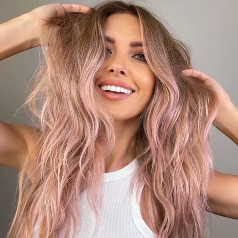 5 Pastel Balayage Hair Ideas & Formulas | Wella Professionals Audrina Patridge Hair, Boyfriend Haircut, Curly Balayage Hair, Rose Gold Hair Ombre, Pink Balayage, Purple Balayage, Pink Ombre Hair, Light Pink Hair, Audrina Patridge