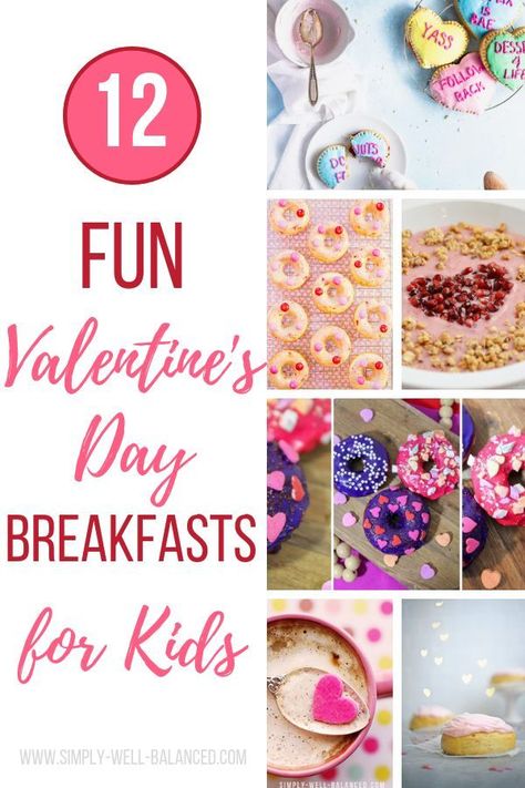 Super Fun Valentine's Day breakfast ideas for kids! Heart shaped foods like cinnamon rolls and smoothies that the kids will love. Check out these cute foods to make for breakfast on Valentine's Day. #valentinesday #familyfun #valentinesdaywithkids Valentines Breakfast Ideas, Kids Holiday Recipes, Games Ideas For Kids, Valentine Dessert Ideas, Breakfast Snap, Valentines Day Party Ideas, Heart Shaped Pancakes, Valentine's Boxes, Classroom Party Games